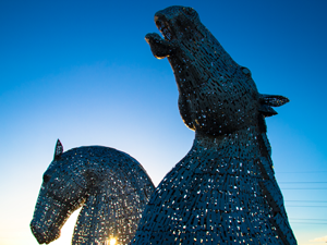 Sculpture of two horses - The Kelpies