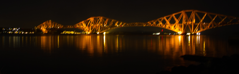 Forth Bridge at night